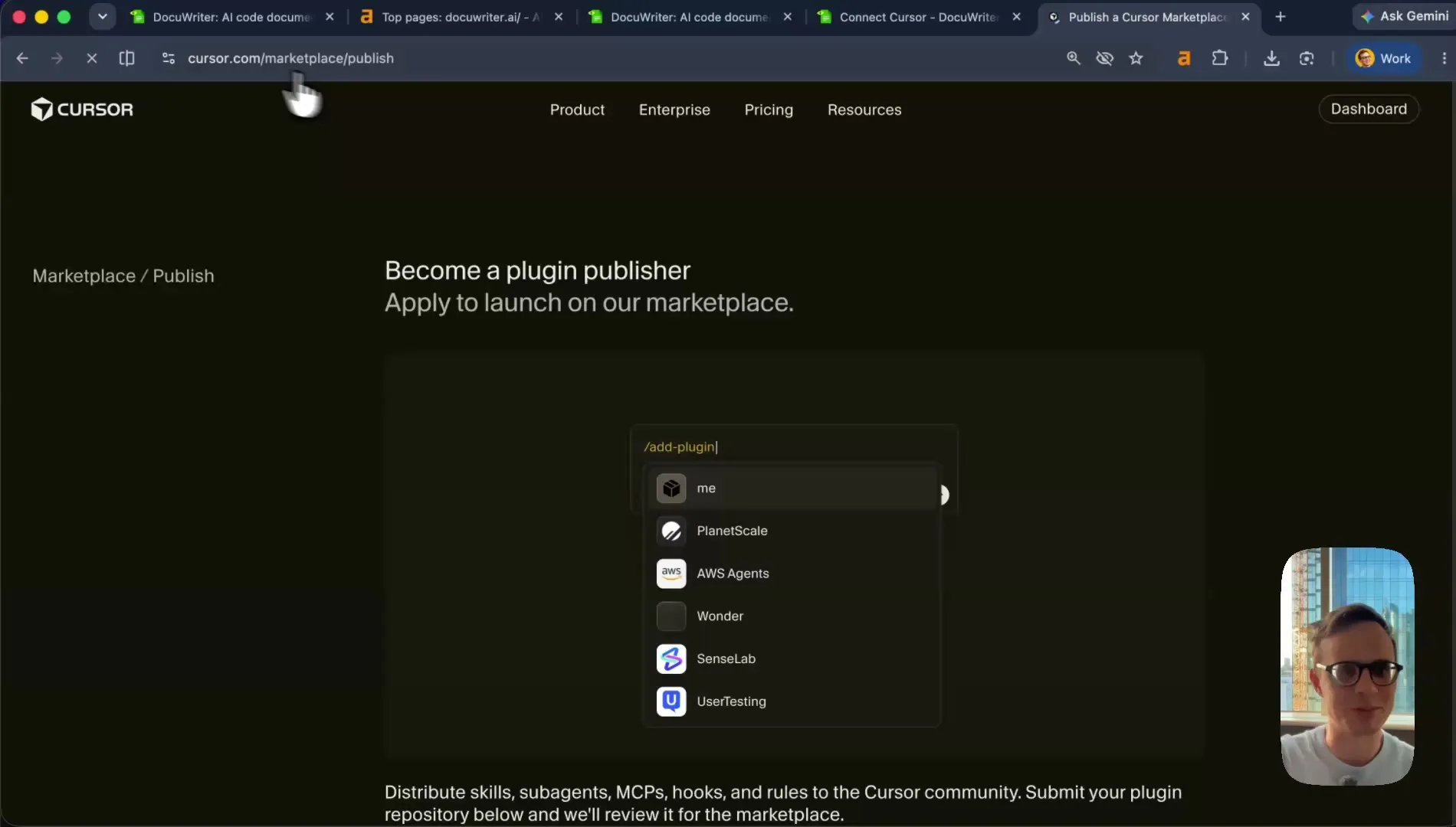 Cursor marketplace: Become a plugin publisher