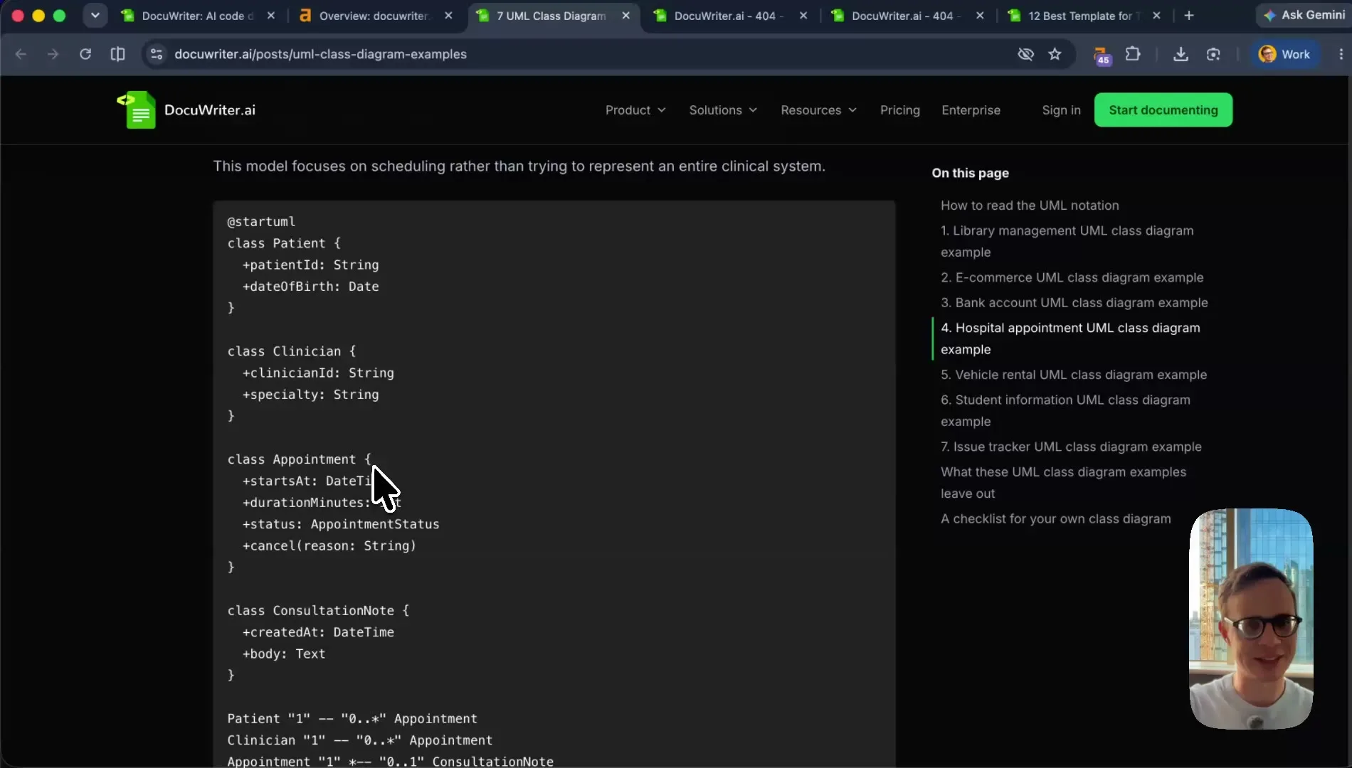 UML examples post: unhighlighted PlantUML, no diagram render