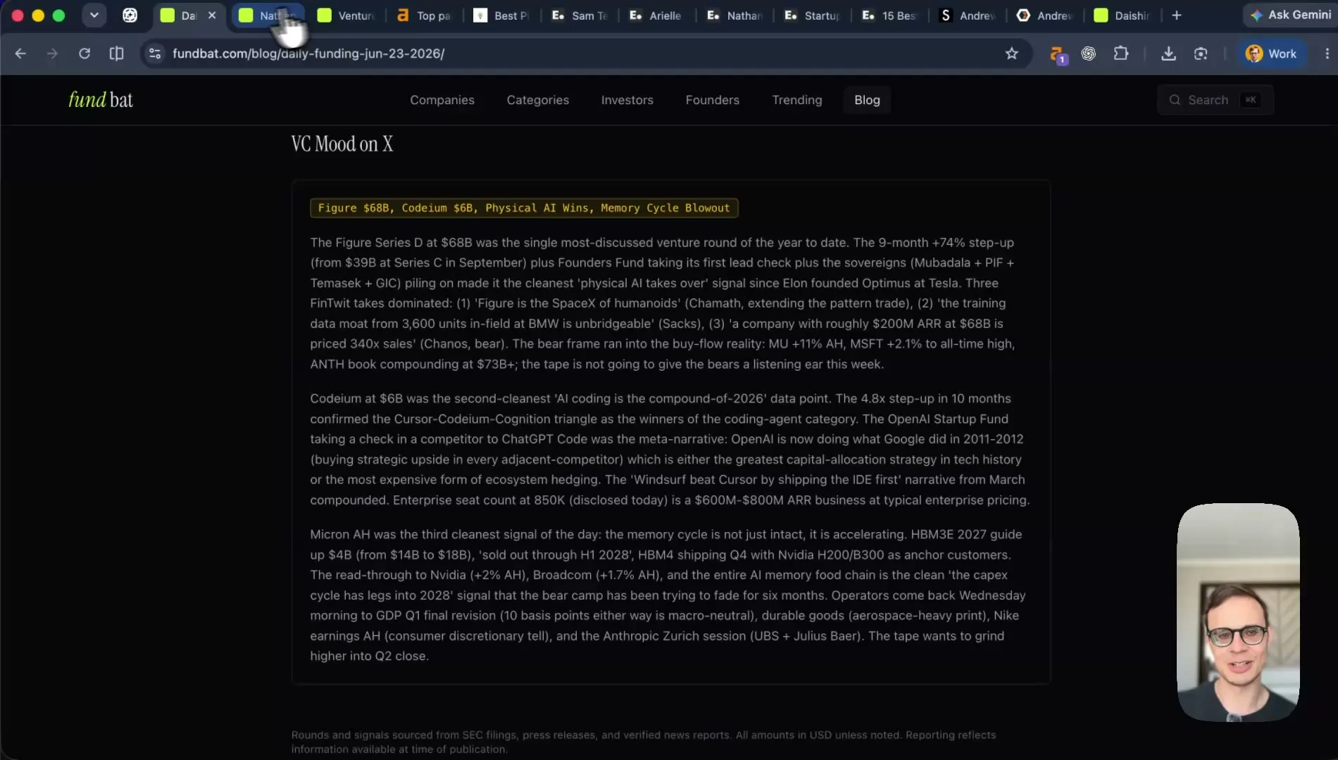 Fundbat daily funding blog post