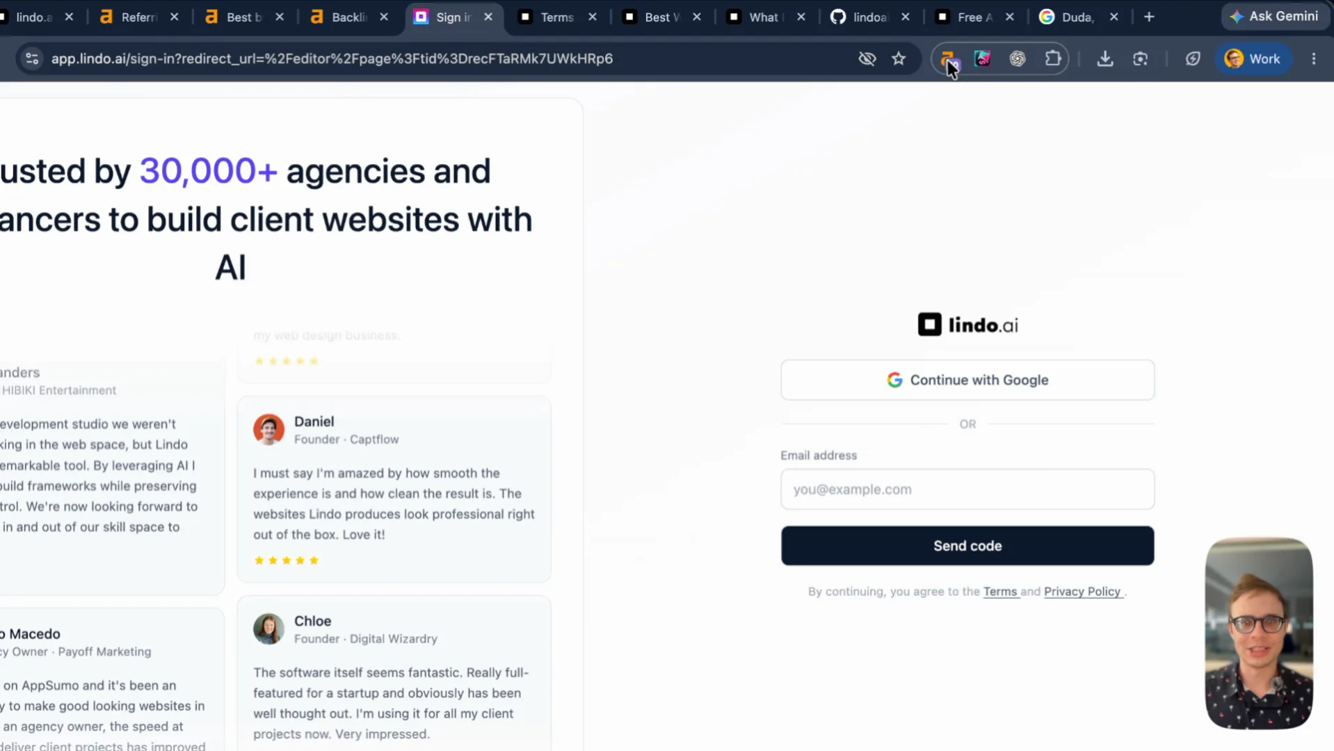 Ahrefs backlinks for lindo.ai: Envato, Product Hunt, AppSumo, many through lindoai.com redirects